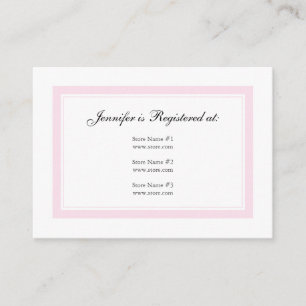 Floral Baby Girl Registry Card - Baby Pink