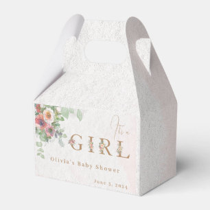 Floral Baby Girl Shower Favour Box