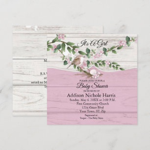 Floral Baby Girl Shower Whitewashed Barn Wood