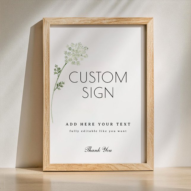 Floral Baby in Bloom Baby Shower Custom Sign (custom sign for baby shower)