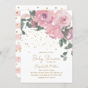 Floral Baby In Bloom Baby Shower Invitation