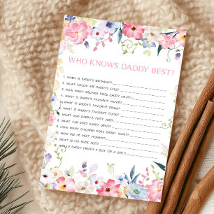 Floral Baby in Bloom Who Knows Daddy Best Game