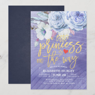 Floral Baby Shower a little princess is on the way Invitation