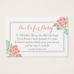 Floral Baby Shower Bring a Book Request