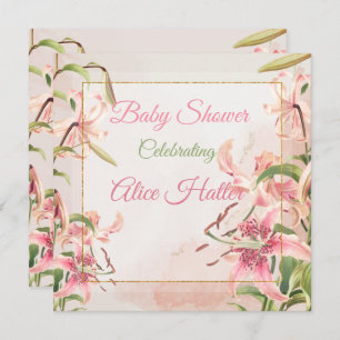 Floral Baby Shower Holiday Card