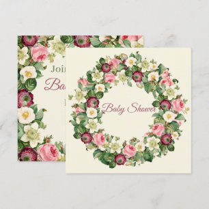 Floral Baby Shower Holiday Card