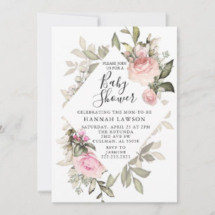 Floral Baby Shower Invitation