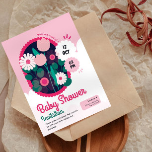 Floral Baby Shower Invitation