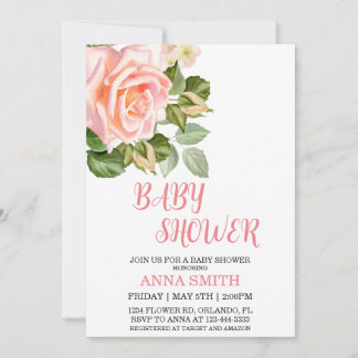 Floral Baby Shower Invitation