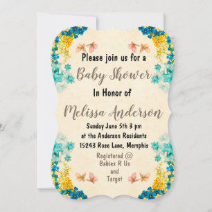 Floral Baby Shower Invitation