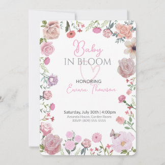 Floral Baby Shower Invitation – Elegant Watercolor