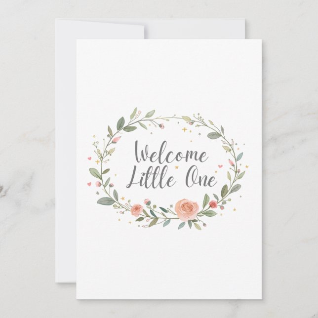 Floral Baby Shower Invitation Template (Front)
