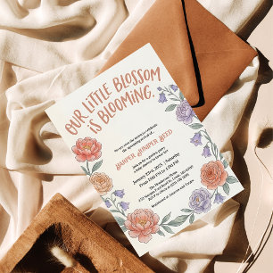 Floral Baby Shower Invite, Garden Party Invitation