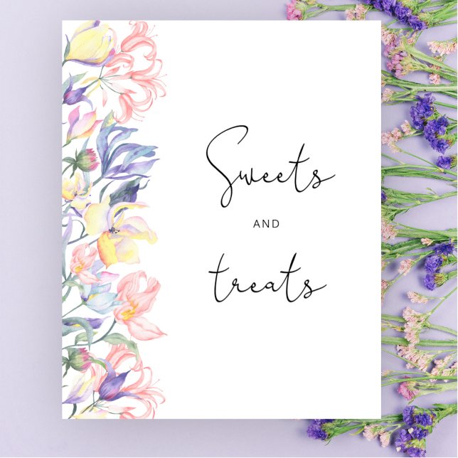 Floral baby shower Sweets and Treats Poster (Creator Uploaded)