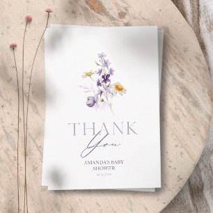 Floral Baby Shower Thank You Card