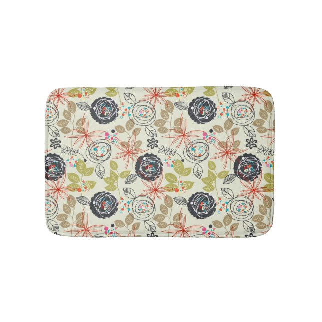 Floral background 2 bath mat (Front)