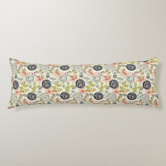 Floral background 2 body cushion (Front)