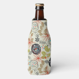 Floral background 2 bottle cooler