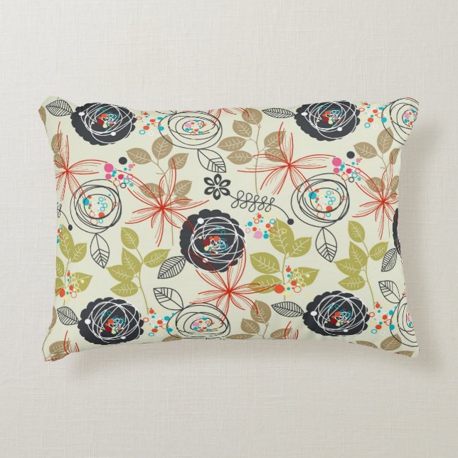 Floral background 2 decorative cushion (Front)