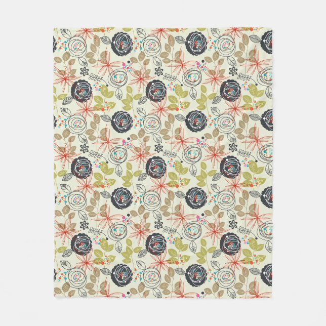 Floral background 2 fleece blanket (Front)