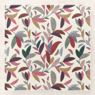 Floral background 2 glass coaster