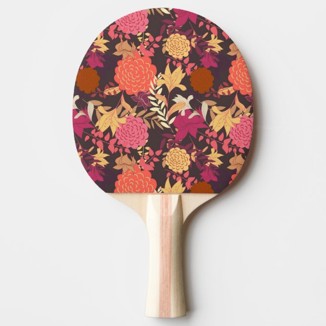 Floral background 2 ping pong paddle (Front)