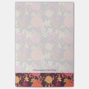 Floral background 2 post-it notes