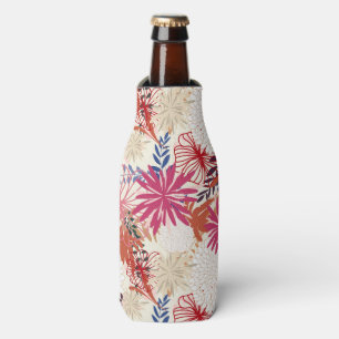 Floral background 3 bottle cooler