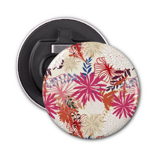 Floral background 3 bottle opener (Front)