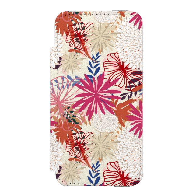 Floral background 3 incipio iPhone wallet case (Folio Front)