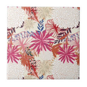 Floral background 3 tile