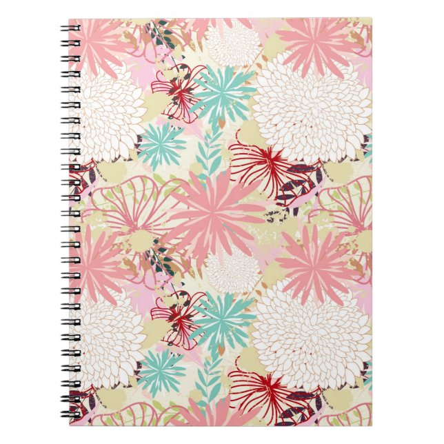 Floral background 4 notebook (Front)