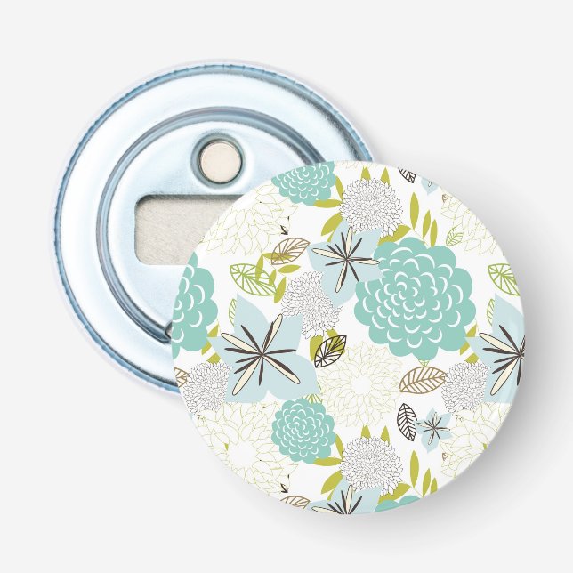 Floral background 5 bottle opener (Front)