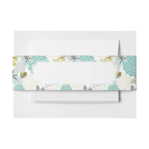 Floral background 5 invitation belly band