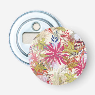 Floral background 6 bottle opener
