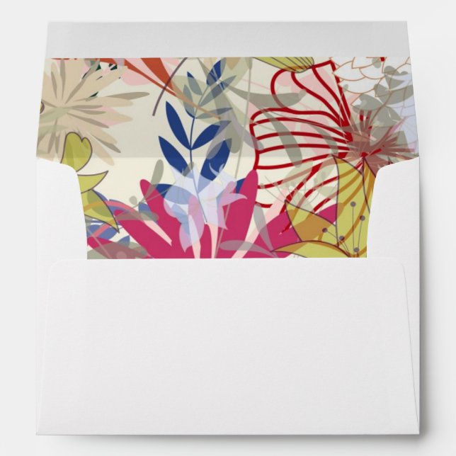 Floral background 6 envelopes (Back (Bottom))