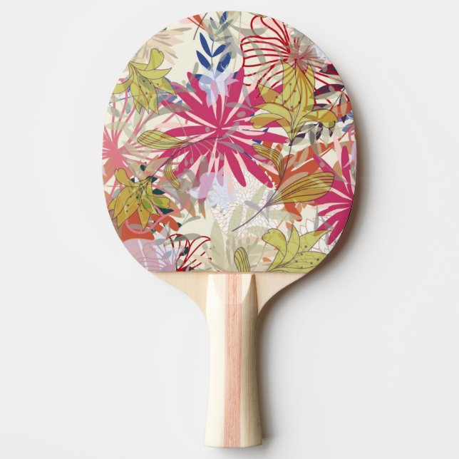 Floral background 6 ping pong paddle (Front)