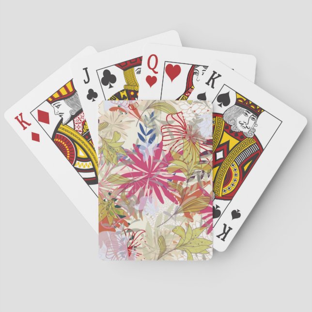 Floral background 6 playing cards (Back)
