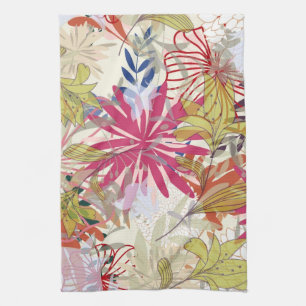 Floral background 6 tea towel