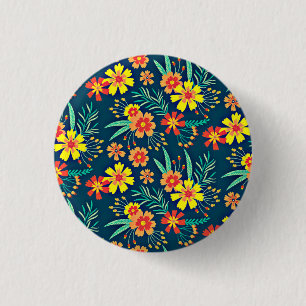 Floral Background Beautiful Design-46566 3 Cm Round Badge