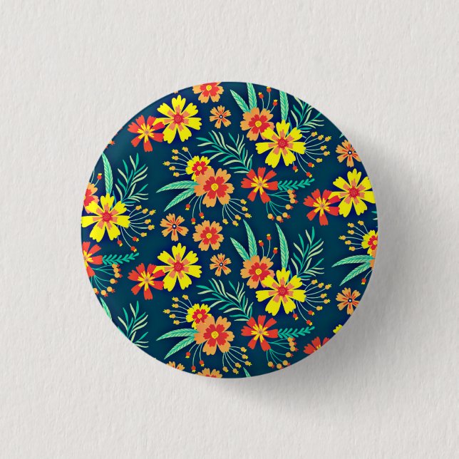 Floral Background Beautiful Design-46566 3 Cm Round Badge (Front)
