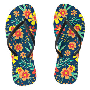 Floral Background Beautiful Design-46566 Flip Flops