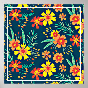 Floral Background Beautiful Design-46566 Poster