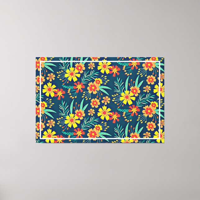 Floral Background Beautiful Design Canvas Print (Front)