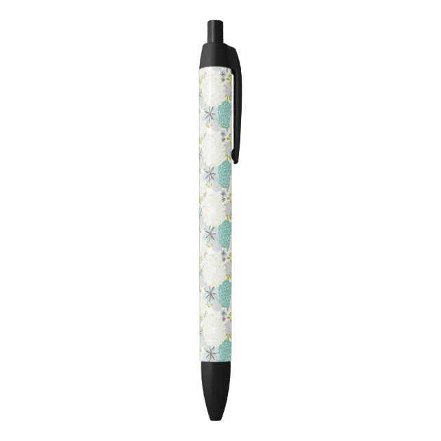 Floral background black ink pen (Bottom (Vertical))