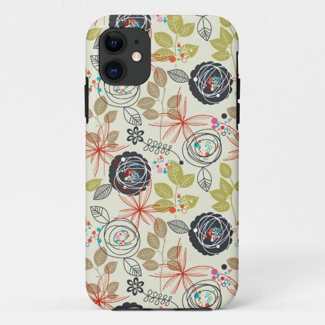 Floral background Case-Mate iPhone case (Back)