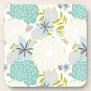 Floral background coaster