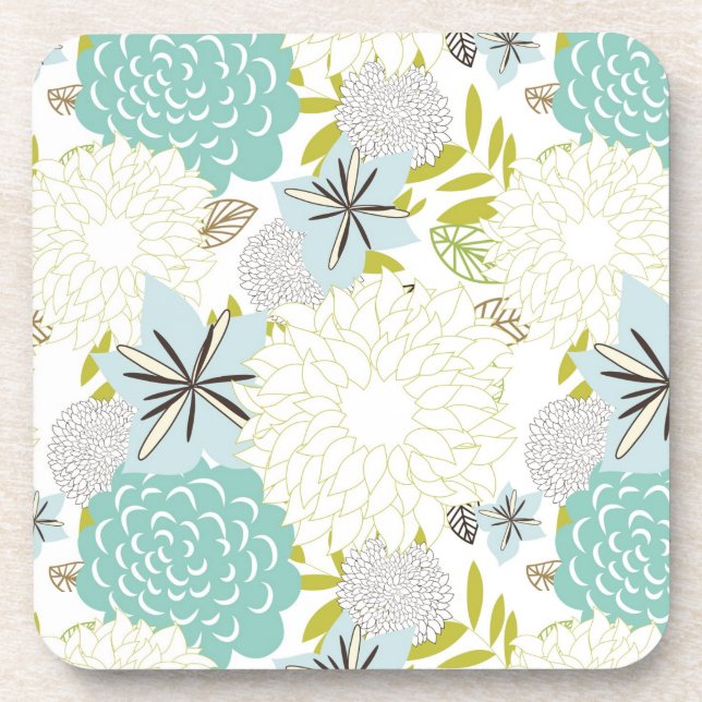 Floral background coaster (Front)