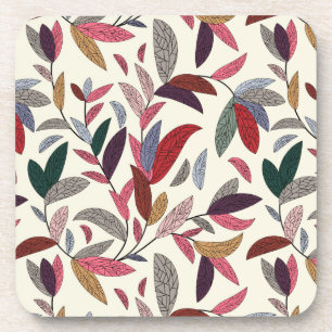 Floral background coaster