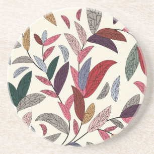 Floral background coaster